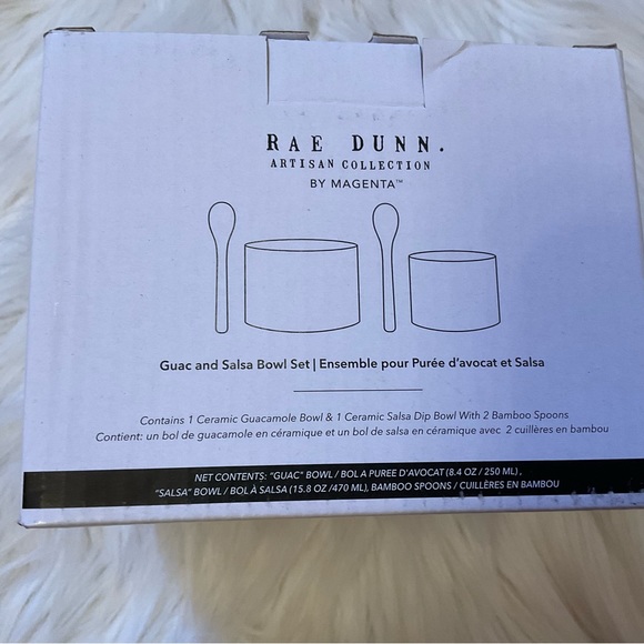 Rae Dunn Guac & Salsa Bowl Set - New in Box - Picture 4 of 8